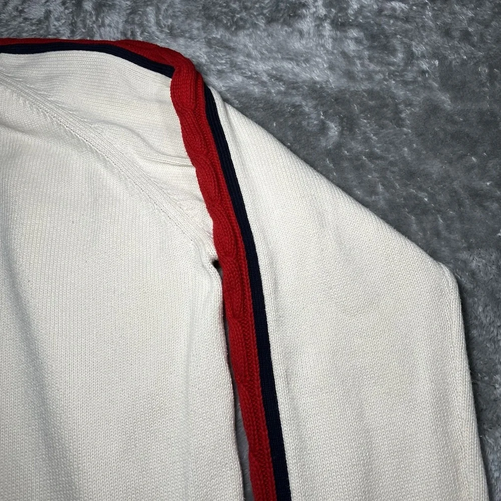 Tommy Hilfiger Sweater Men Size Large Knit Pullover Cream